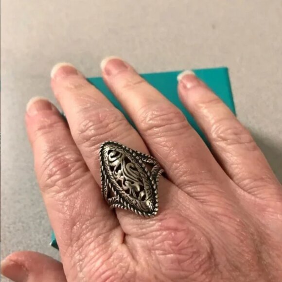 Carolyn Pollack Jewelry - Carolyn Pollack Silver Rodeo Ring size 7 NIB